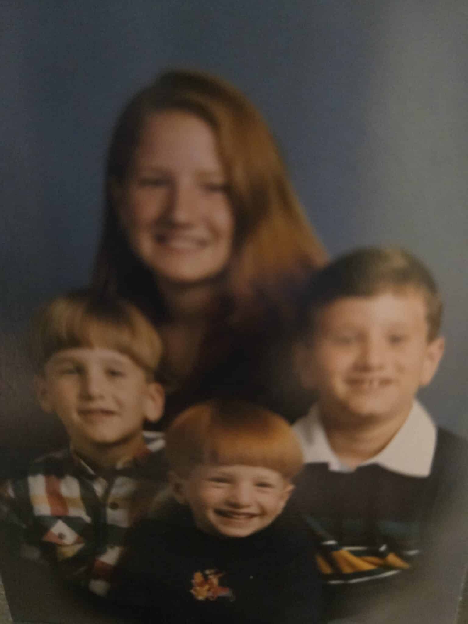 Ross with his sister Jessica, older brother Kyle and younger brother Jack.