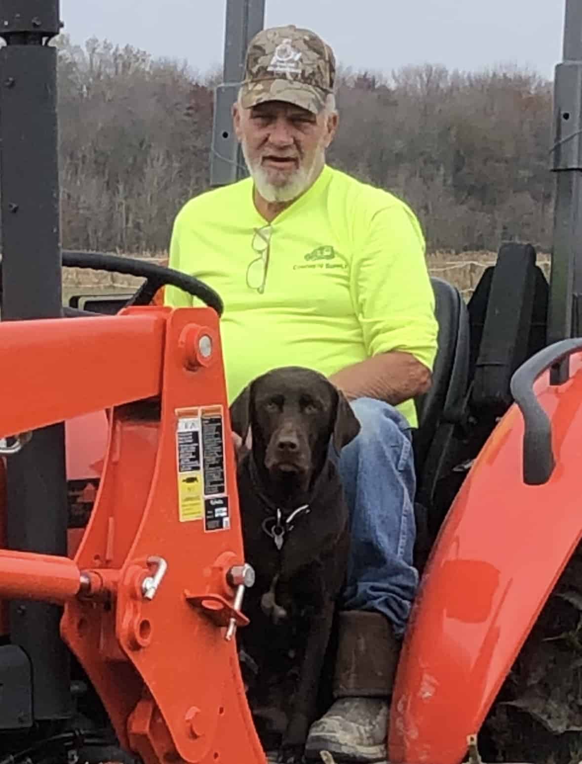 Martin and his favorite place the farm