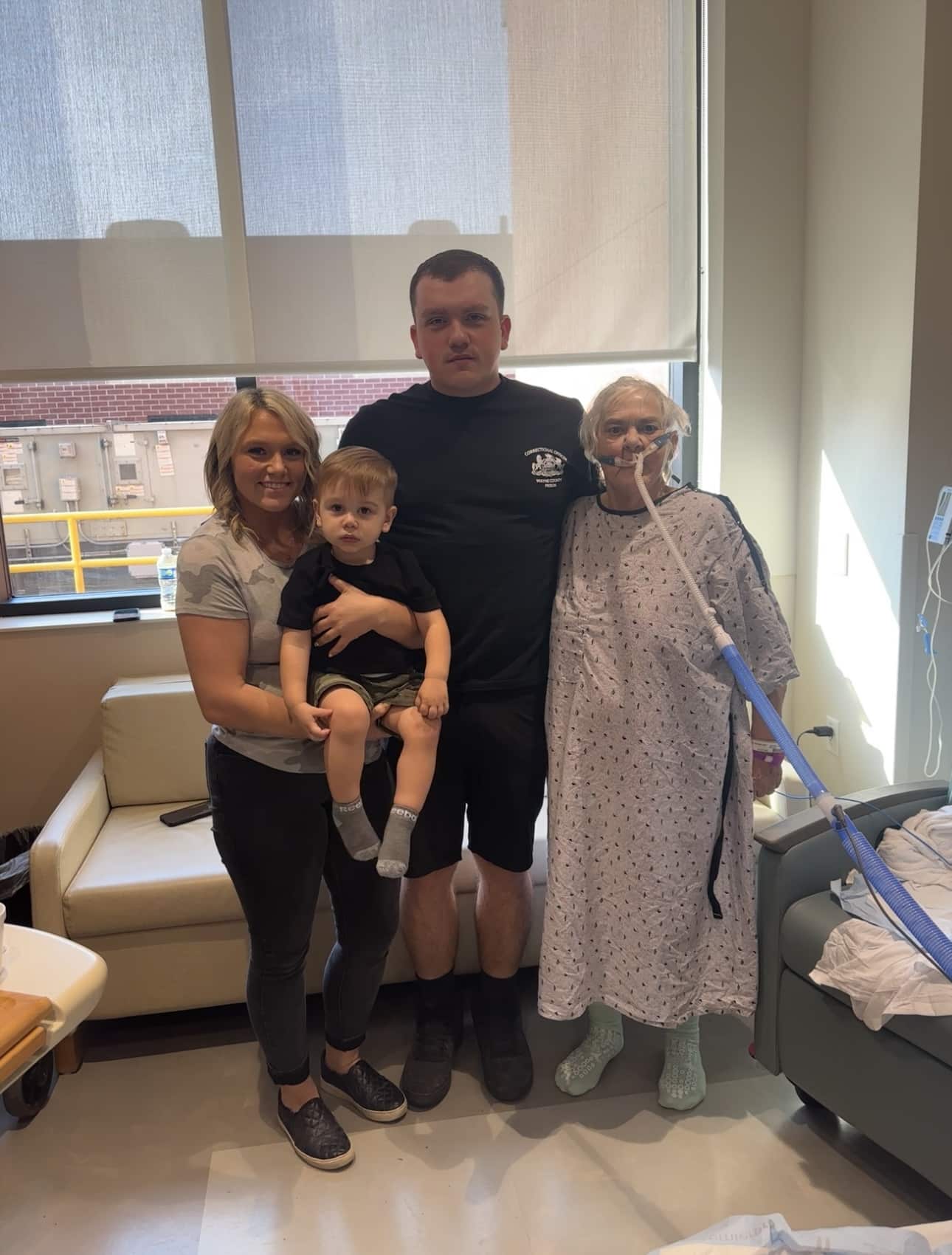 Hazel, Mikey(grandson), Michael(great grandson),and Nikki