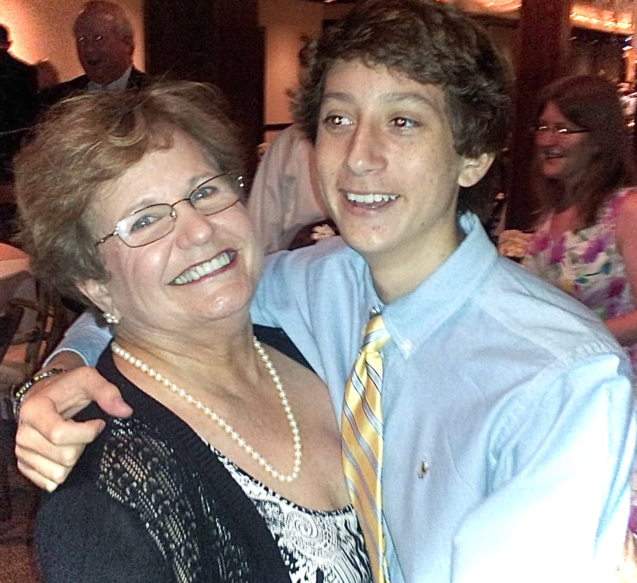 Hayden dancing with his grandmother, Rosann.
