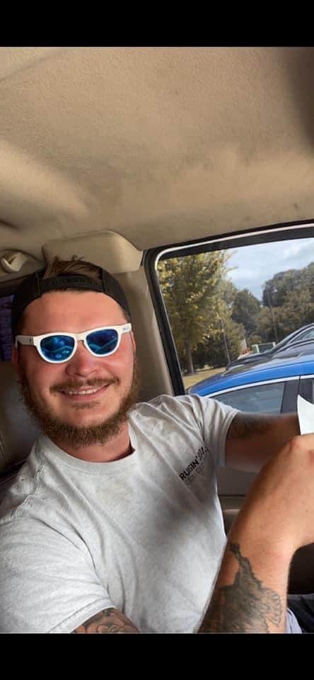 Tony showing his playful side and putting on the child sunglasses he found!